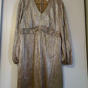 Destination Maternity Metallic Long Sleeve Dress